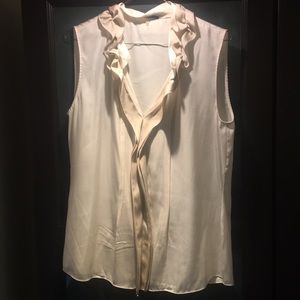 Elie Tahari Silk Creme Blouse